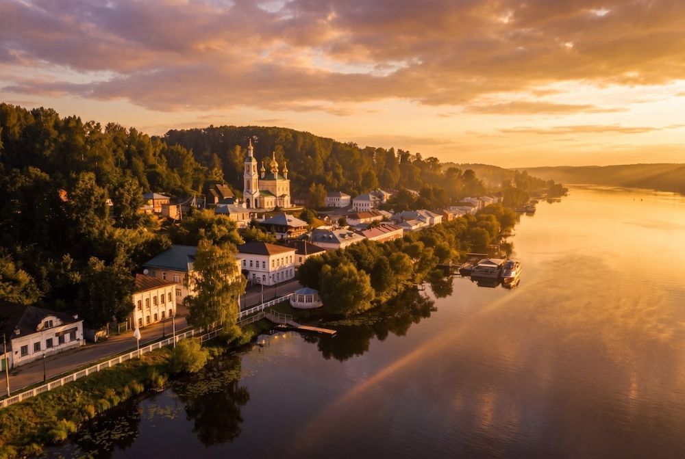 Плёс · панорама с Волги